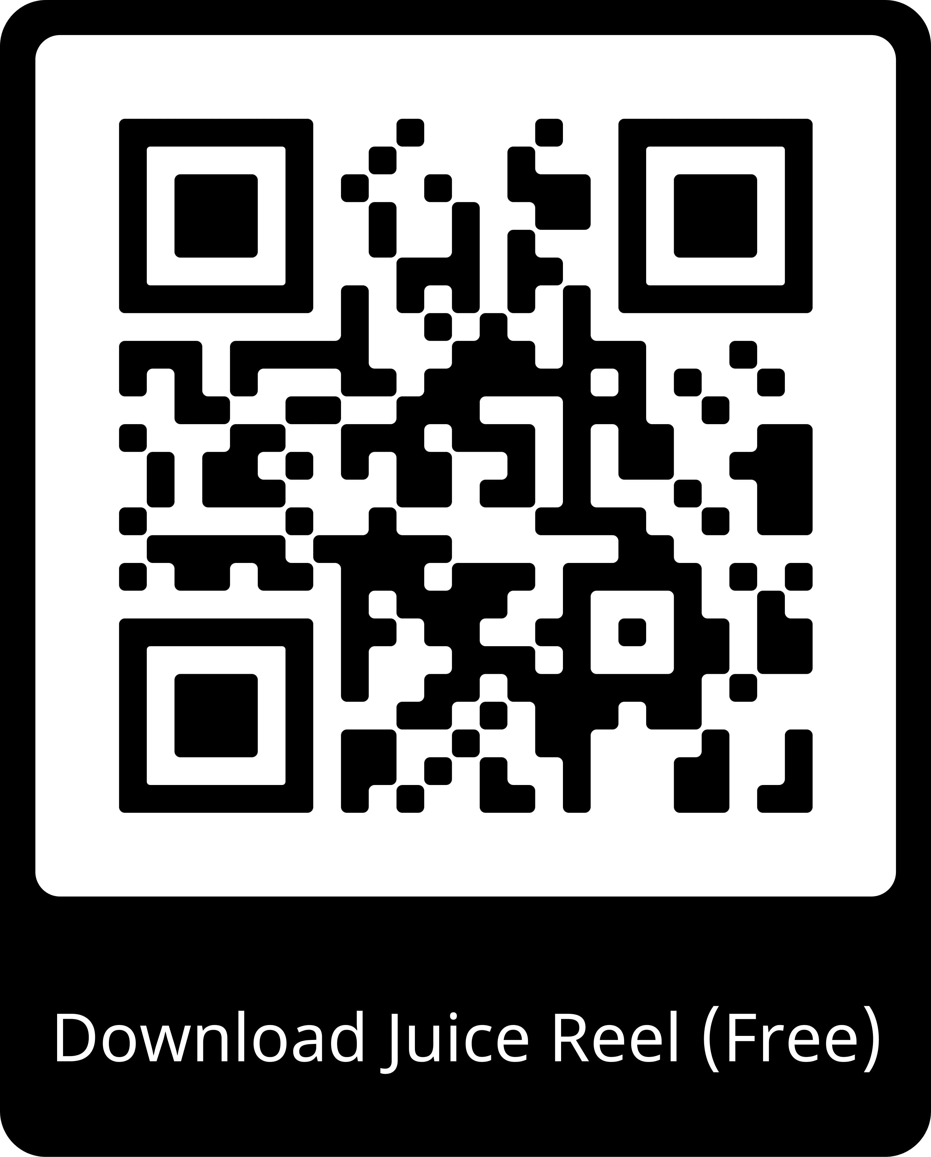 QR code to download the Juice Reel app