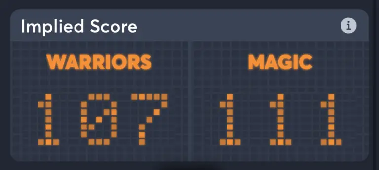 Warriors vs Magic score prediction