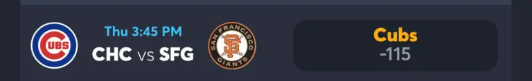 Cubs vs Giants - AI Prediction