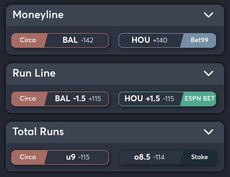 Orioles vs Astros - Best Odds