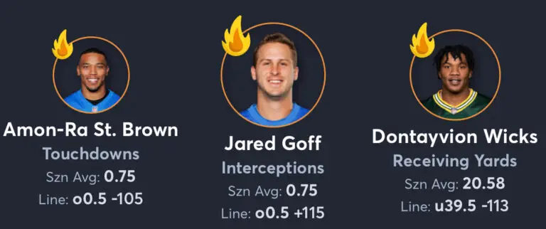 Packers vs Lions - Player Props