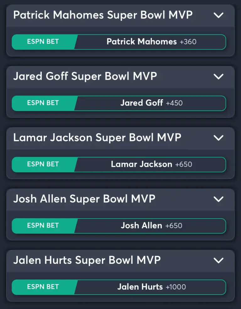 AI NFL Super Bowl Predictions - MVP