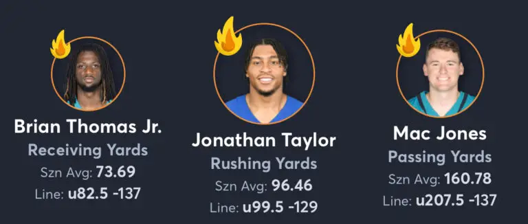 Jaguars vs Colts - Player Props