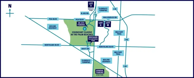 Cognizant Classic Parking Map