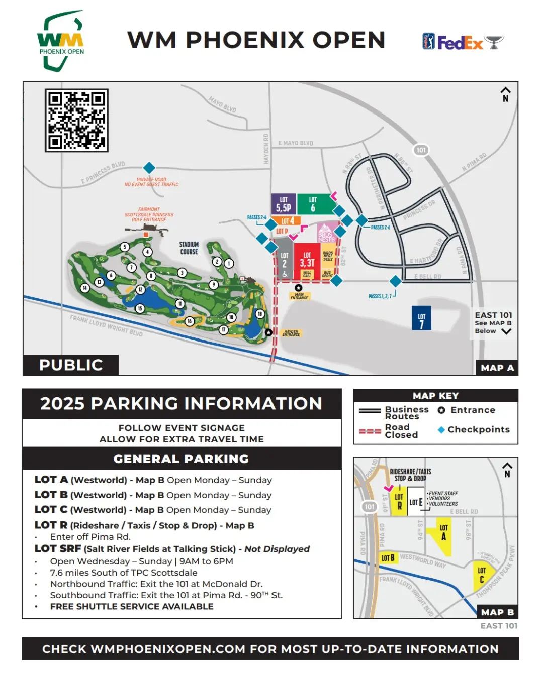 WM Phoenix Open Parking Map